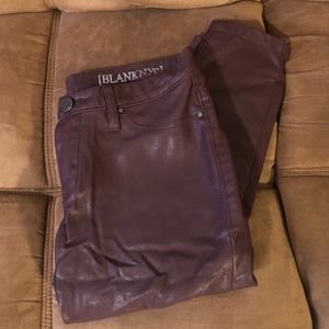 Maroon Pleather Pants